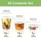thumbnail image 2 of Contenedores de delicatessen Dipoo, 120 piezas, 60 juegos, 960 ml/480 ml/240 ml, 2 of 7