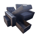 thumbnail image 5 of Sofá Cama L Negro Felpa 3 Plazas 200 cm con Baúl y Puffs, 5 of 5