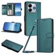 thumbnail image 1 of Funda Cartera Trébol para Xiaomi Redmi Note 14 4G con Ranuras Tarjetas y Carga Inalámbrica Verde oscuro, 1 of 6