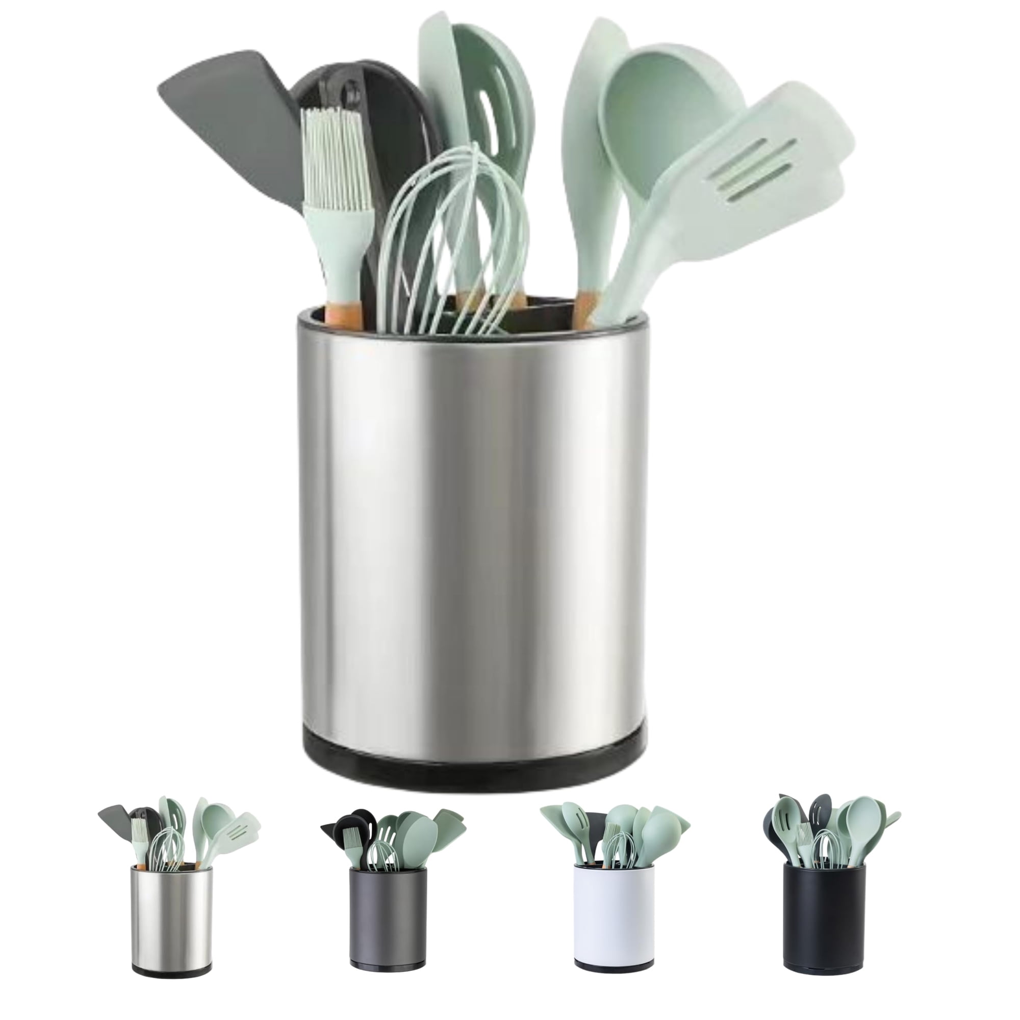 Soporte Para Utensilios Libodour Kitchen Extra Grande De Acero Inoxidable