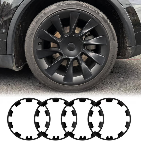 Protectores de llanta STELLEN TEC 51 cm negro mate – set de 4