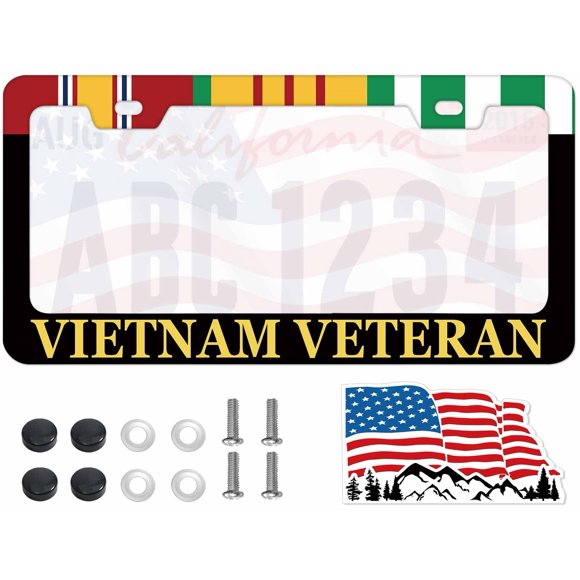 Marco para Placa de Matrícula KAONYUONLO Vietnam Veteran