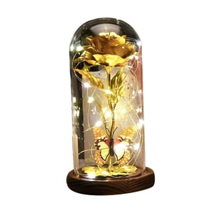 Bothyi - Regalos De Flores Rosas Para Mujer, Decoración De Mesa Para Aniversario, Boda, Navidad, Dorado