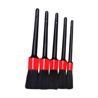 Magideal - Cepillo Para Detalles De Automóviles Con Orificio En La Parte Superior Del Mango Suave Para Exteriores, Paneles Interiores, Insignias, Limpiador De