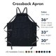 thumbnail image 2 of Delantal de Chef Hedley & Bennett Crossback, Bolsillos y Asa para Toalla, Jack Navy, 2 of 6