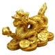 thumbnail image 1 of Feng Shui Chino Dragón Estatua Suerte Éxito Oficina Decoración Dorado, 1 of 5