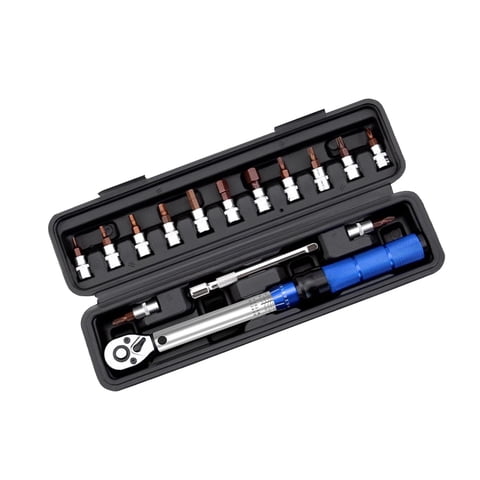 Ioensy - Juego De Llaves Dinamométricas Con Accionamiento De 1/4” De 16 Piezas Con Caja De Almacenamiento Ajustable De 2 A 24 Nm