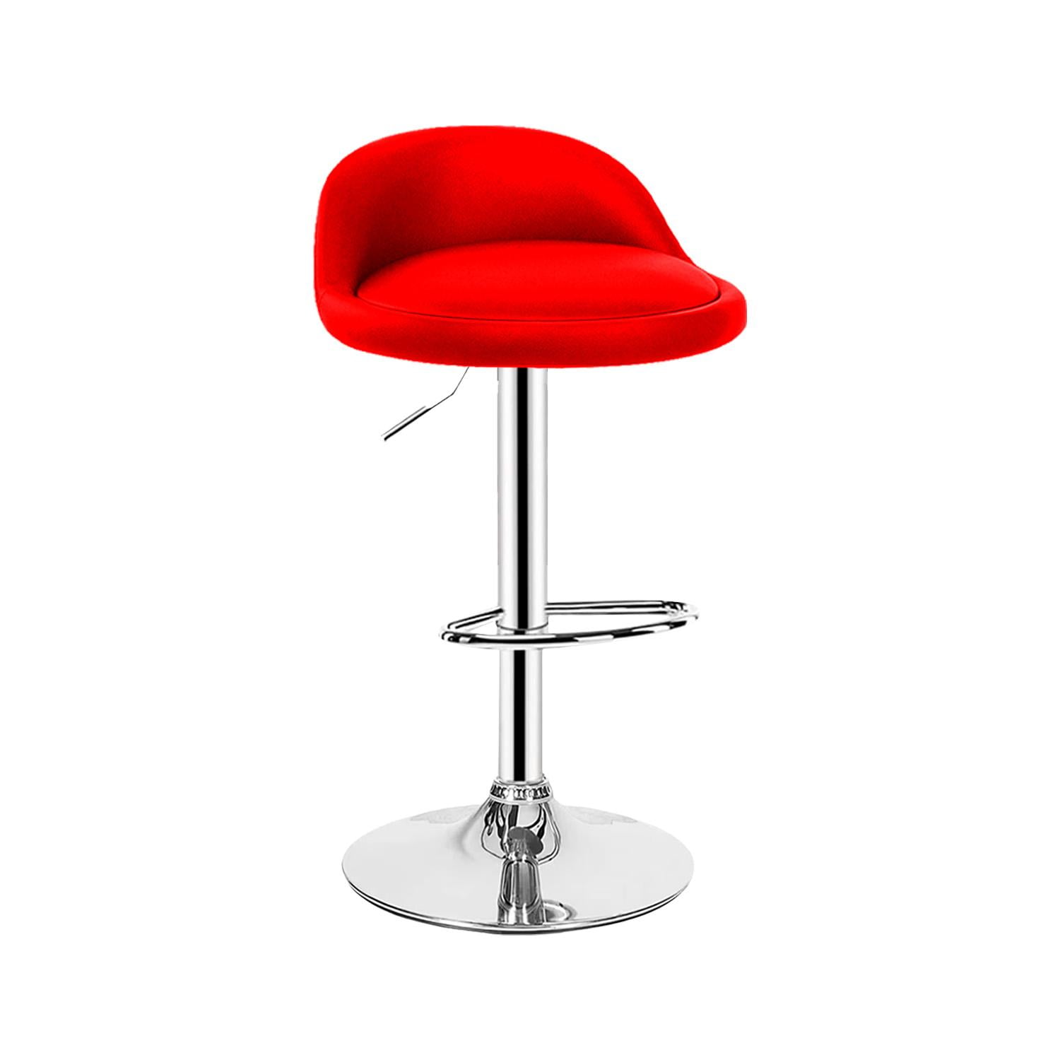 Global Latin Group - Silla Taburete De Piso Bar Giratoria Altura Regulable Rojo