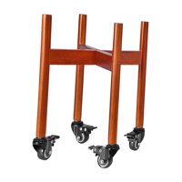 Magideal - Soporte Para Plantas Con Ruedas, Soporte De Madera Rodante Para Plantas, Estante De Exhibición, Bandeja Moderna Para Macetas, Estante Móvil Para Macet Marrón