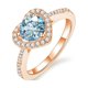 thumbnail image 4 of Anillos de Moissanita Azul/rosa/morado de 1 Uds para Mujer Color D Claridad VVS1 Anillos de Corazón de Diamante de Plata Esterlina S925 Bandas de Boda de Moissanita con Certificado, 4 of 9