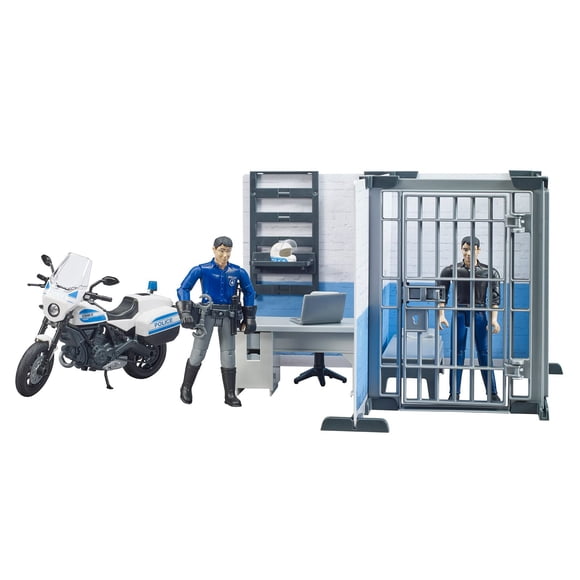 Playset Bruder bworld Police Station con figuras y accesorios