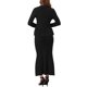 thumbnail image 3 of INSPIRE CHIC Conjunto Formal de Dos Piezas para Mujer Vestido con Blusa de Manga Larga Peplum y Falda Larga de Sirena Conjunto de Punto L Negro, 3 of 6
