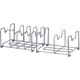 thumbnail image 3 of Estante organizador para sartenes y ollas para armarios de cocina, utensilios sencillos para el hogar, paquete de 2 unidades, plateado, 3 of 5