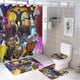 thumbnail image 1 of Justicia Joven-theme 4-Piece Shower Curtain Set with Rugs, Waterproof Bathroom Decor Set Includes Bath Mat, U-Shaped Rug, Toilet Lid Cover and Curtain with Hooks, 1 of 6