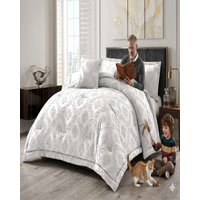 Todo Para El Hogra - Cubrecama Quilt Texturizado Incluye Fundas Diseño Flores 2 Plazas