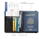 thumbnail image 2 of Cartera de viaje de piel con bloqueo RFID, negra, 2 of 6