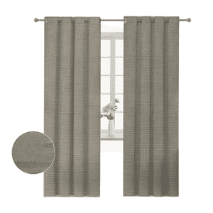 Clems - Pack 2 Cortina Jacquard Tradicional 140X225Cm Beige