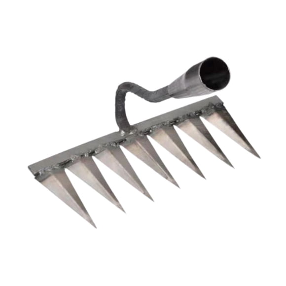 Azada de jardín, rastrillo de jardín, rastrillo de deshierbe endurecido agrícola de alta resistencia, herramienta de deshierbe de jardín para aflojar 281x135x28cm