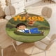 thumbnail image 4 of Yukee-theme Fitted Round Tablecloths Elastic Edged Table Covers Waterproof Table Cloth for Kitchen Holiday Party Tables Decor 120cm, 4 of 6