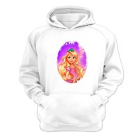 Genérico - Polerón Canguro Rapunzel Blanco Talla L Unisex