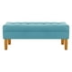 thumbnail image 1 of Banqueta Wood 2c Felpa 04 Turquesa, 1 of 4