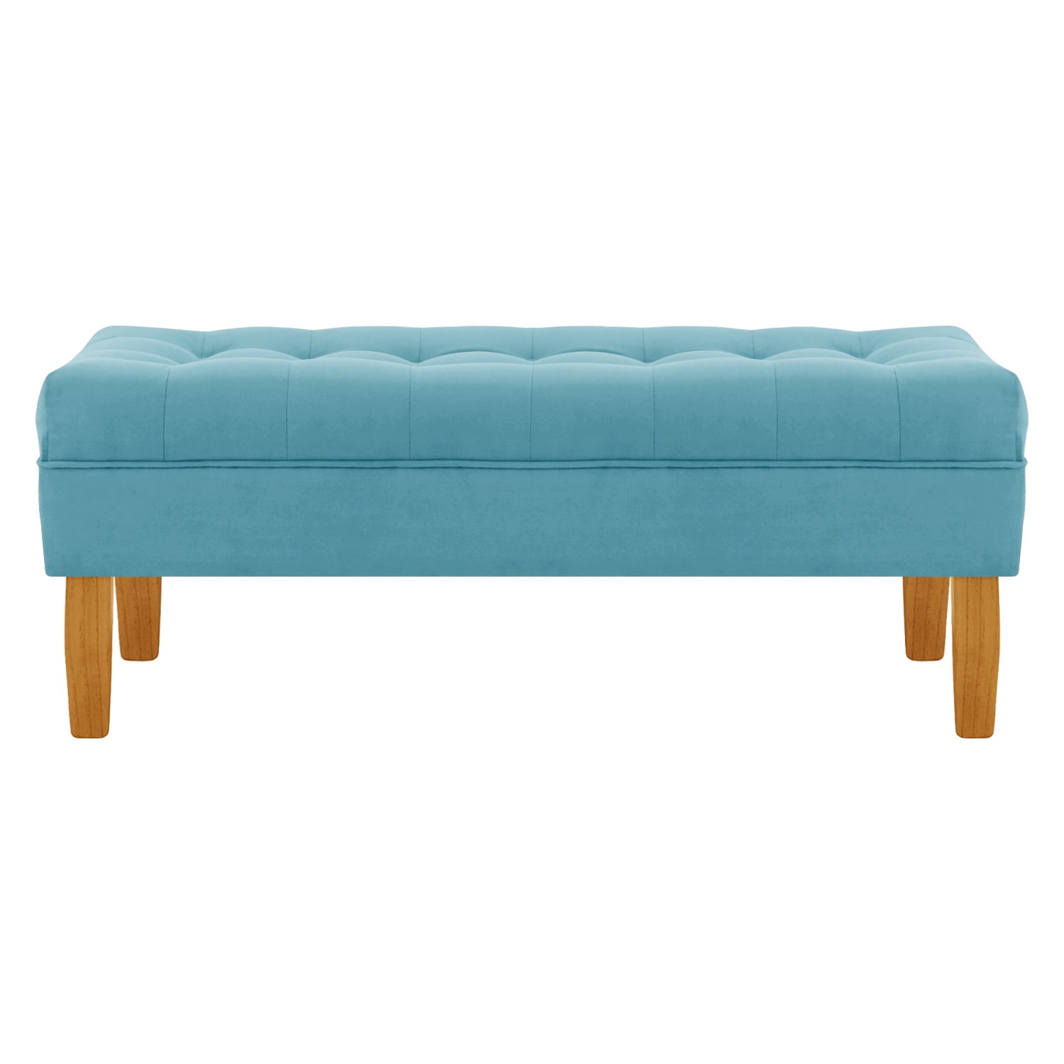 Bodevir - Banqueta Wood 2c Felpa 04 Turquesa