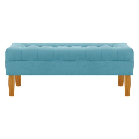 Bodevir - Banqueta Wood 2C Felpa 04 Turquesa