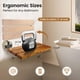 thumbnail image 3 of Asiento de ducha plegable Bootuu Teak 50 cm montado en la pared, 3 of 8