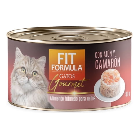 Veterinaria Drag Pharma - Alimento Húmedo Fit Formula Gato Gourmet Atún Y Camarón 80Gr