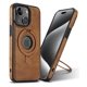 thumbnail image 1 of Funda de teléfono móvil VAUSERDY para iPhone 14/13, piel marrón, magnética, 1 of 7