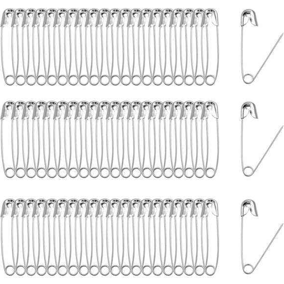 500 alfileres de seguridad niquelados de 38 mm (1,5 pulgadas)