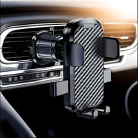 Genérico - Soporte Universal Para Teléfono Móvil En El Respiradero Del Coche - Soporte Ajustable Compatible Con Iphone, Android Y Todos Los Smartphones-Negro