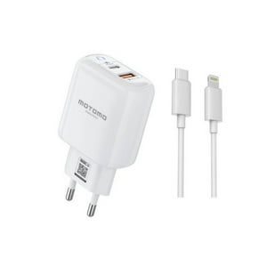 Oem - Pack Motomo Cable Lighting + Cargador 20W Blanco