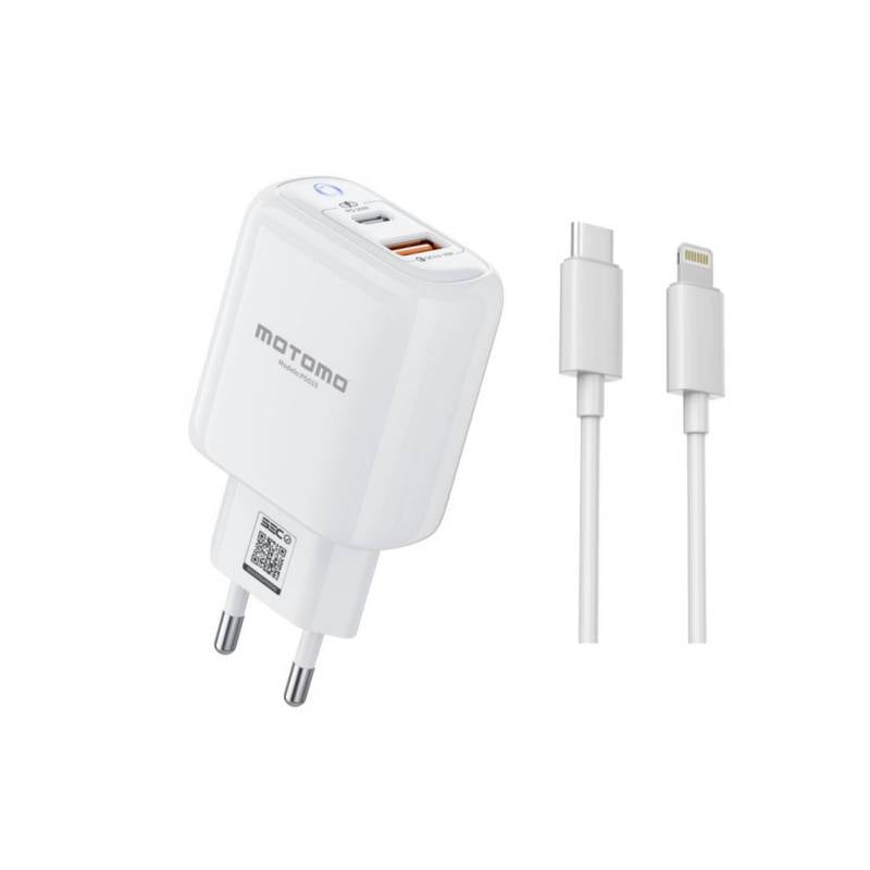 Oem - Pack Motomo Cable Lighting + Cargador 20w Blanco