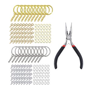 Bothyi - 221X Llaveros Divididos Diy Con Juego De Cadena Para Accesorios De Llavero Oro Plata