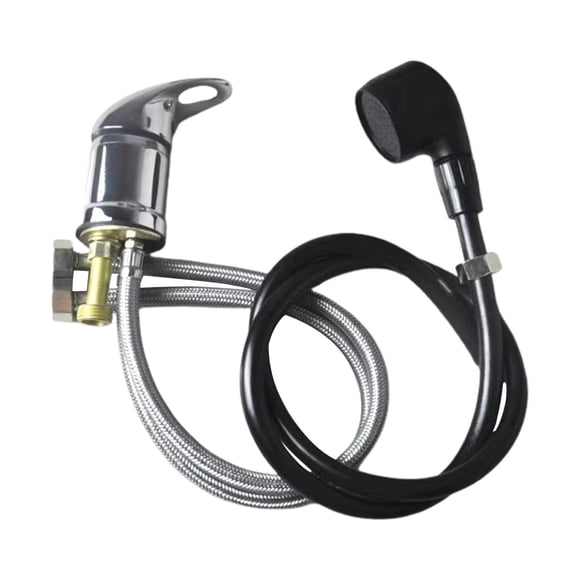 Grifo de champú para salón, cabezal de ducha de mano, repuesto profesional de alta presión, fregadero de salón para champú, tazón de cama, tubería de 80cmcon tubo negro