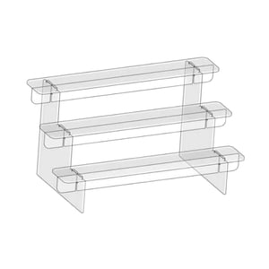 Bothyi - Estante De Acrílico Estantes De Exhibición Soporte De Pastel De Postre Para Figura De Postre Cosmético 3 Niveles