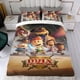 thumbnail image 4 of Max y los Caballeros Medianos Conjunto de sábanas temático, trío de piezas, cómodo y amigable con la piel, diseño único, regalo de decoración para el hogar para familiares, amigos y fans,140cm *210cm, 4 of 6