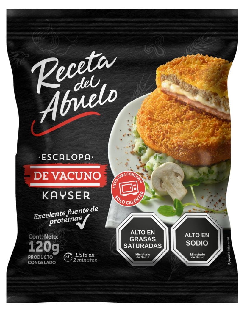 Escalopa Kayser De Vacuno Jamón Queso 120 g Receta del Abuelo