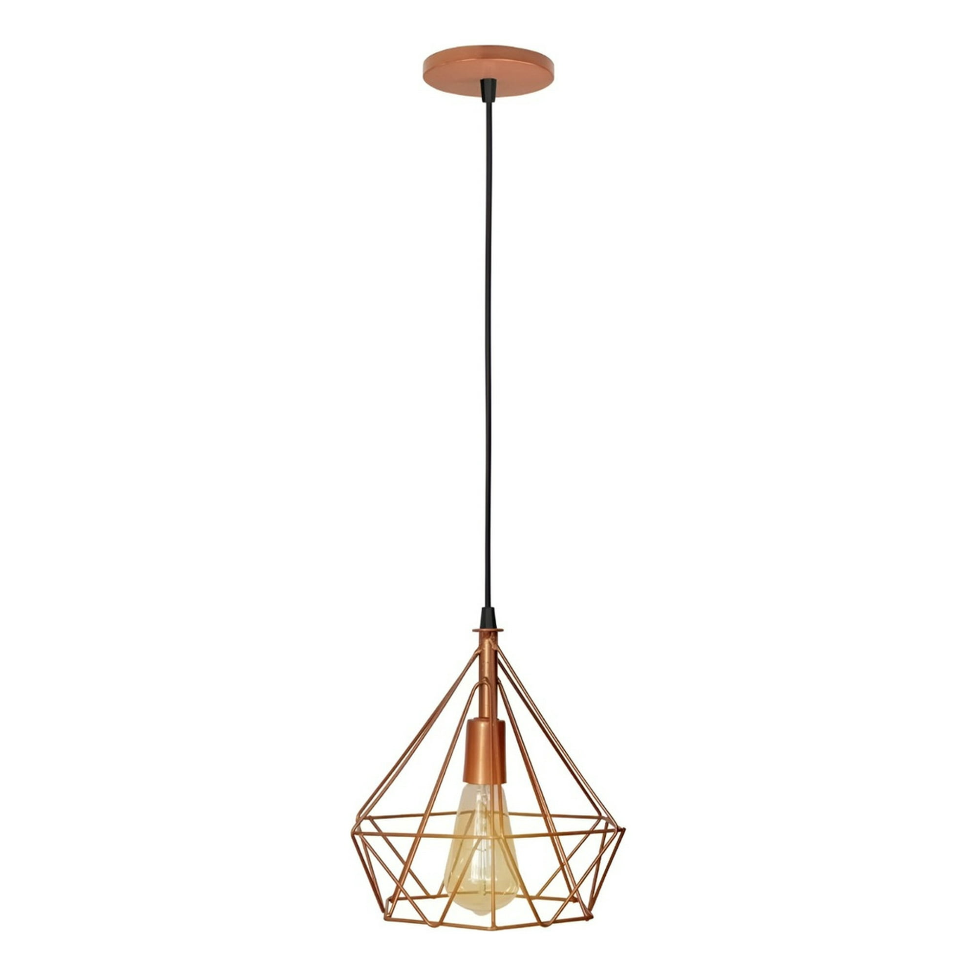 Genérico - Lámpara Techo Colgante Diamante Triángulo Rose Gold Jhn