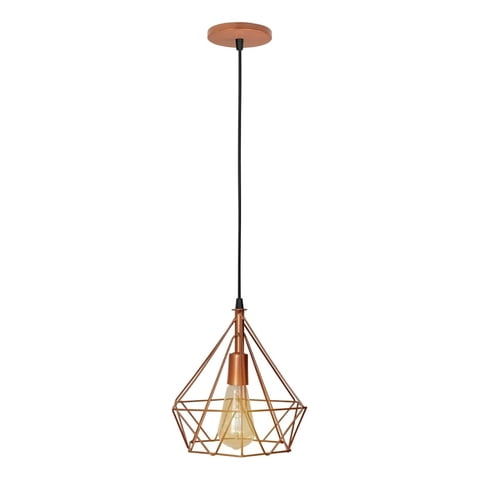 Genérico - Lámpara Techo Colgante Diamante Triángulo Rose Gold Jhn