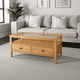 thumbnail image 3 of Mesa de Centro "Nordik View" Mesa de Living de Madera y Vidrio - Natural - 100x55x50 cm, 3 of 3