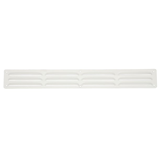 Cubierta de Ventilación de Aluminio Uxcell, Rejilla de Ventilación de Aire con Pantalla para HVAC, Parrilla con Lamas para Hogar, Cocina, Chimenea, Blanco 20x3 Pulgadas