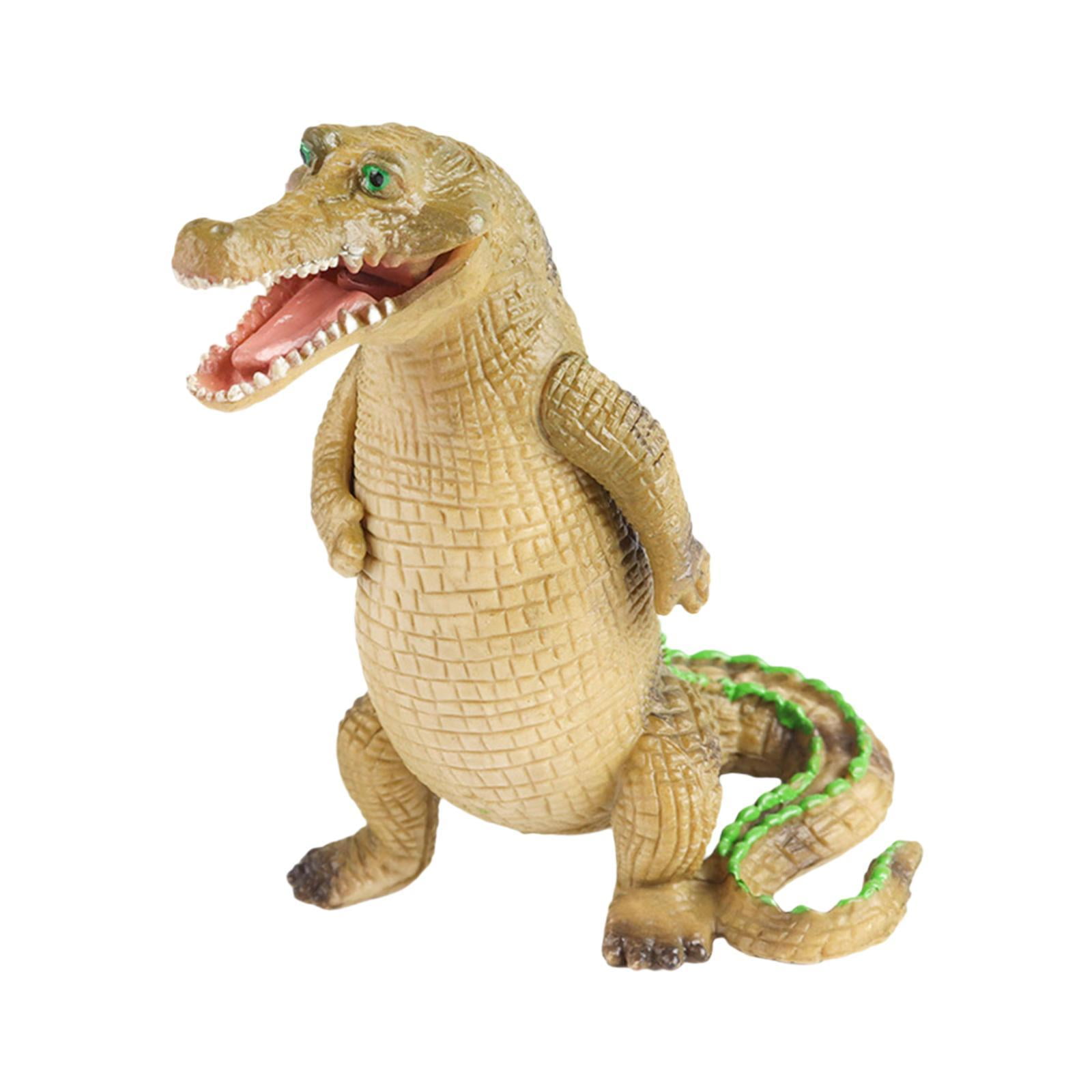 Magideal - Simulación Cocodile Figura Alligator Figura De Juguete Permanente Jungle Jungle Juguesa Para Niños Regalos De Año Nuevo Favores De Fiestas