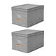 thumbnail image 1 of Pack 2 Cajas Organizadoras Plegables Closet Ropa Accs. Large Color Gris, 1 of 3