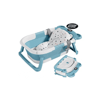 Genérico - Bañera Plegable Con Termómetro Y Cojín Reforzado, Multicolor