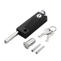 Bothyi - Cerradura De Pestillo De Puerta Con 2 Llaves, Resistente Al Agua, Con Resorte Para El Suelo, Para El Baño Del Hogar, Color Negro