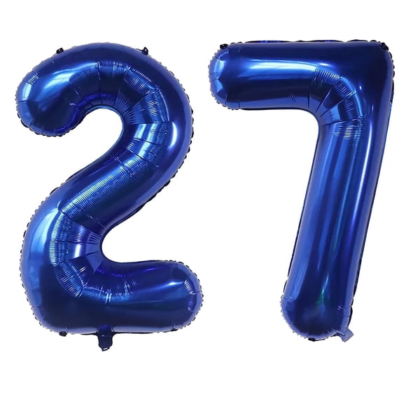 Globo numérico EBAIJQUO 27 azul marino de 40 pulgadas para decoración de fiestas