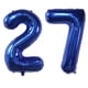 thumbnail image 1 of Globo numérico EBAIJQUO 27 azul marino de 40 pulgadas para decoración de fiestas, 1 of 7