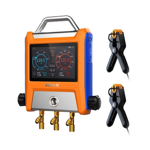 Manómetro digital HVAC Elitech EMG-20V con vacío
